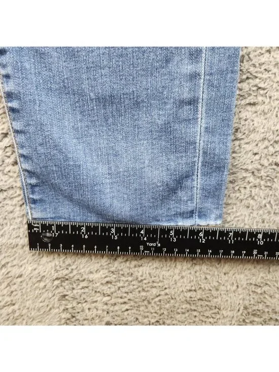 American Eagle AE Flex Slim Straight Jeans Men's 29x32 Stretch Light Wash Ripped - Picture 6 of 11